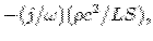 $-(j/\omega) (\rho c^{2}/L S),$