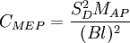C_{MEP} = \frac{S^2_DM_{AP}}{(Bl)^2}
